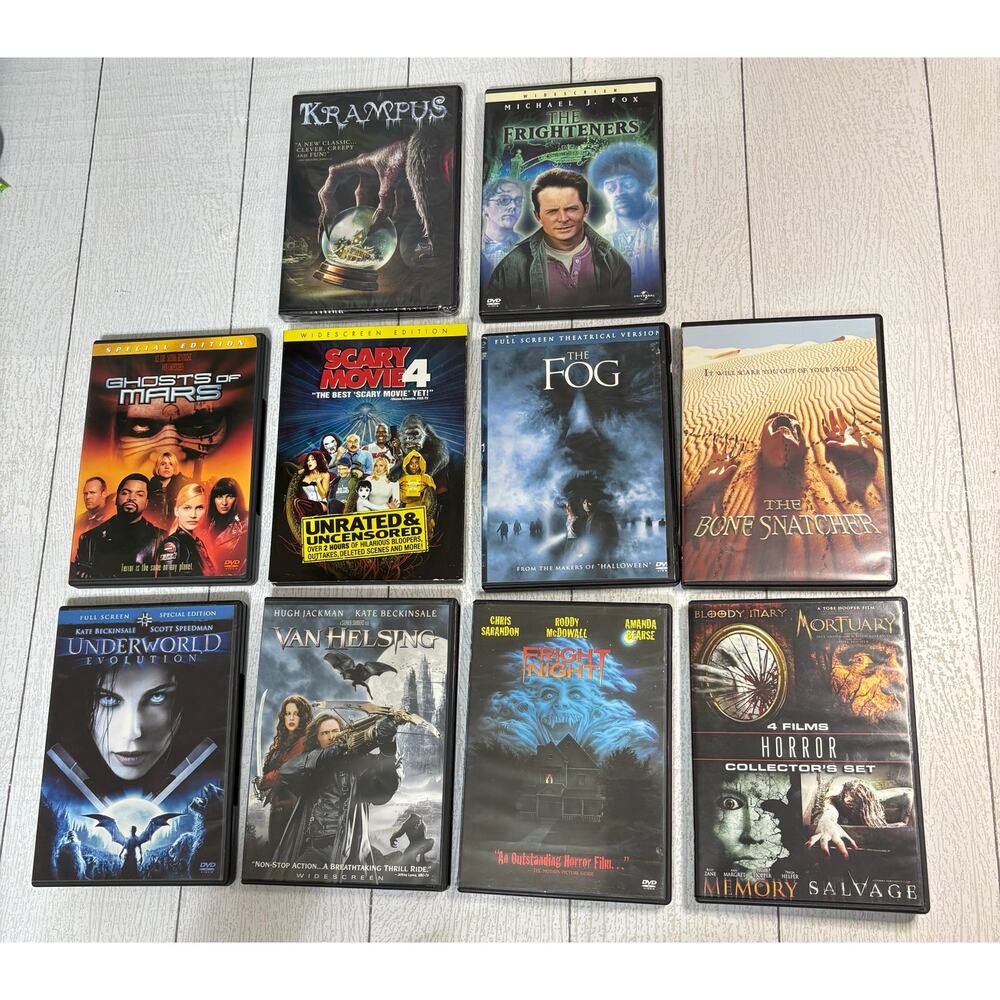 Horror DVD Lot 10 Movies Krampus Fright Night Underworld